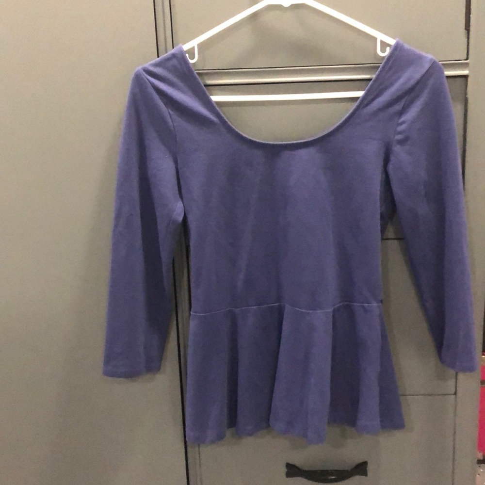 Soft, blue, business-casual shirt